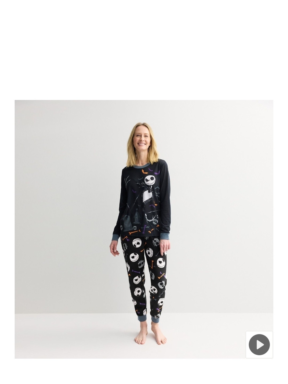 Kohl's Nightmare Before Christmas 2 Piece Pajamas with Purple and Orange Accents